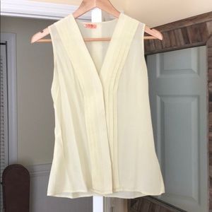 Pale yellow J. crew sleeveless top